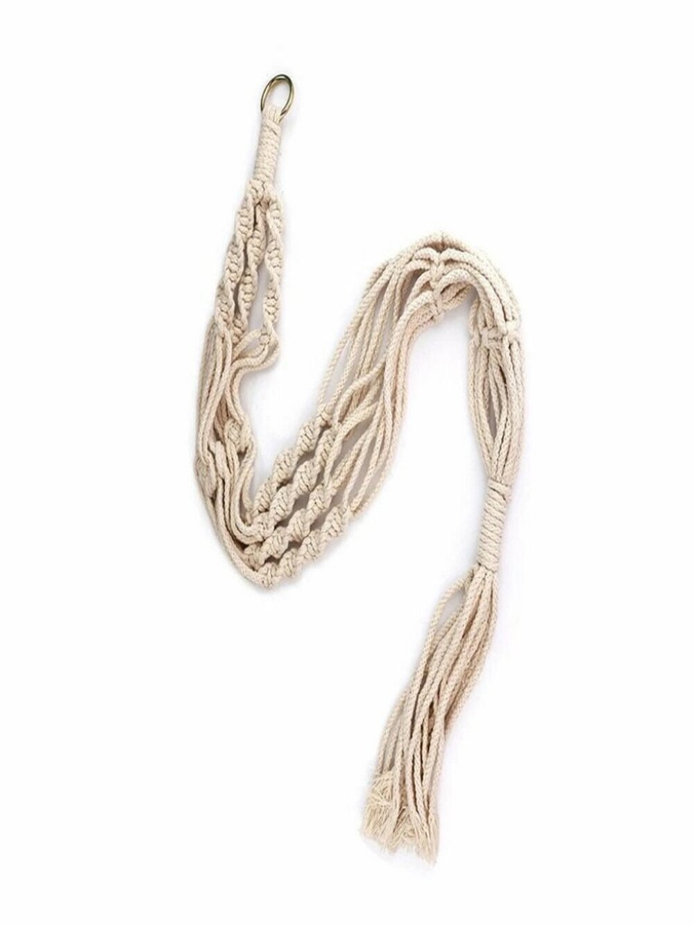 2-Pack Macrame Jute Plant Hangers 41” Large Boho Style Pot Holders - Picture 10 of 12